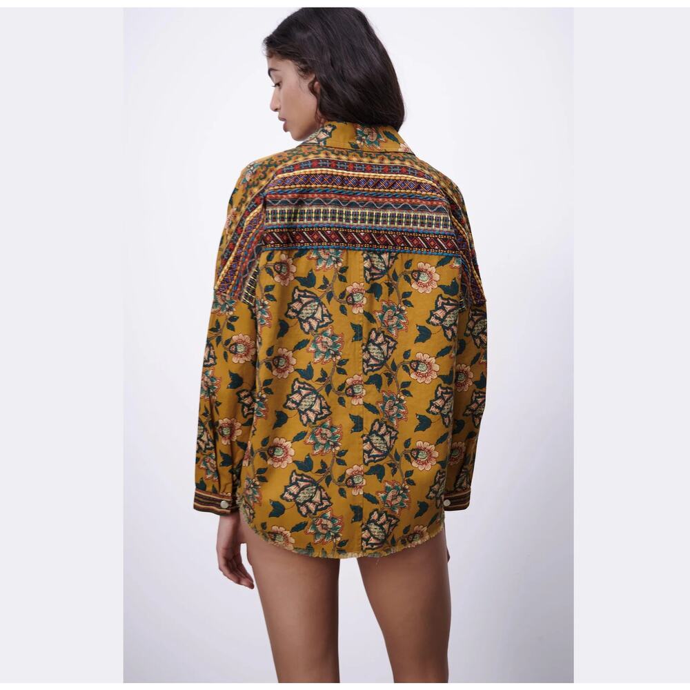 Zara Western Boho Floral Jacket NWT - Picture 13 of 16